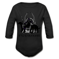 Character #46 Organic Long Sleeve Baby Bodysuit - black