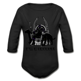 Character #46 Organic Long Sleeve Baby Bodysuit - black