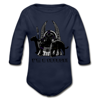 Character #46 Organic Long Sleeve Baby Bodysuit - dark navy