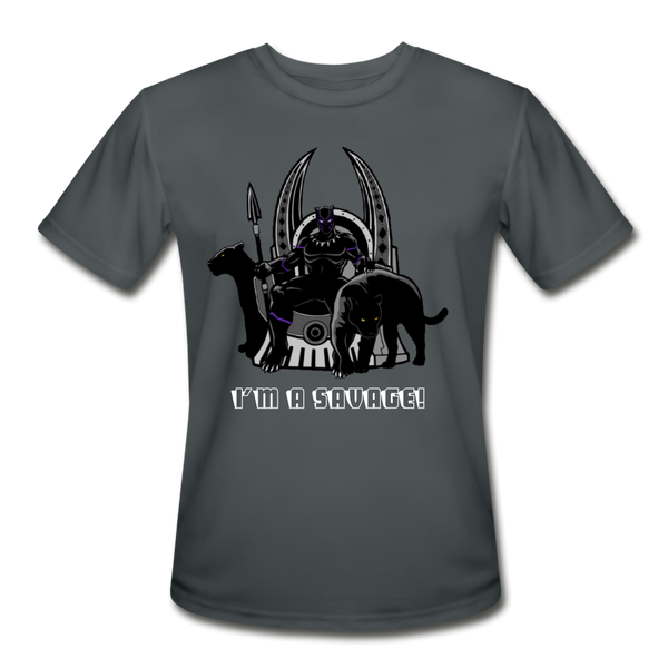 Character #46 Men’s Moisture Wicking Performance T-Shirt - charcoal