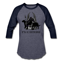 Character #46 Baseball T-Shirt - heather blue/navy