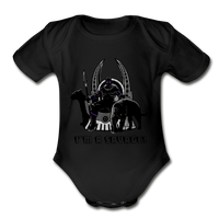 Character #46 Organic Short Sleeve Baby Bodysuit - black