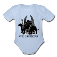 Character #46 Organic Short Sleeve Baby Bodysuit - sky