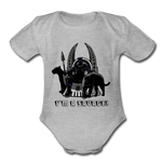 Character #46 Organic Short Sleeve Baby Bodysuit - heather gray