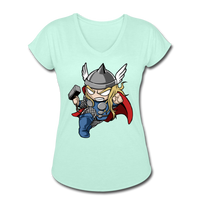Character #47 Women's Tri-Blend V-Neck T-Shirt - mint