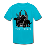 Character #46 Kids' Moisture Wicking Performance T-Shirt - turquoise