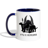 Character #46 Contrast Coffee Mug - white/cobalt blue