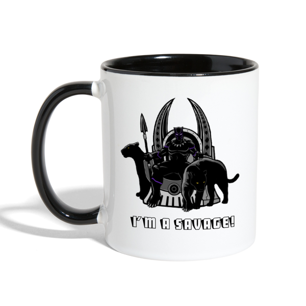 Character #46 Contrast Coffee Mug - white/black