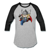 Character #47 Baseball T-Shirt - heather gray/black