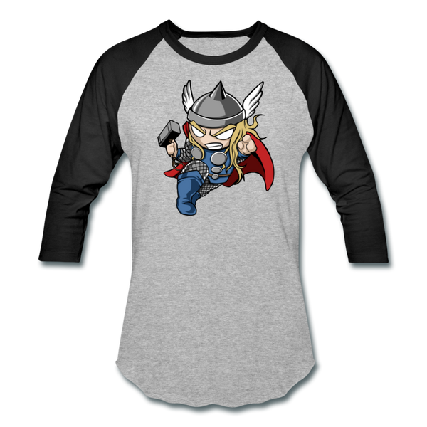 Character #47 Baseball T-Shirt - heather gray/black