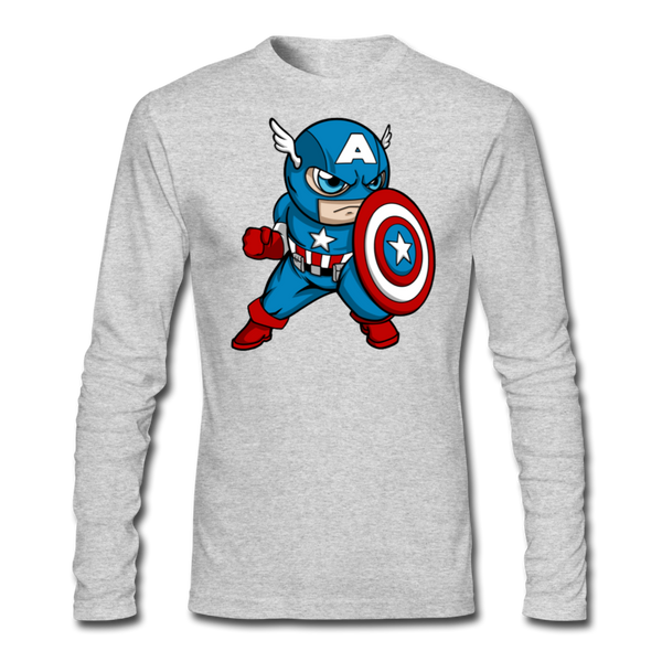 Character #48 Men's Long Sleeve T-Shirt by Next Level - heather gray