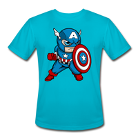 Character #48 Men’s Moisture Wicking Performance T-Shirt - turquoise