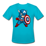 Character #48 Men’s Moisture Wicking Performance T-Shirt - turquoise