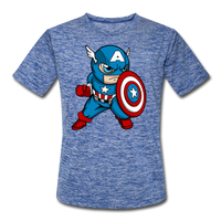Character #48 Men’s Moisture Wicking Performance T-Shirt - heather blue