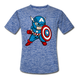 Character #48 Men’s Moisture Wicking Performance T-Shirt - heather blue