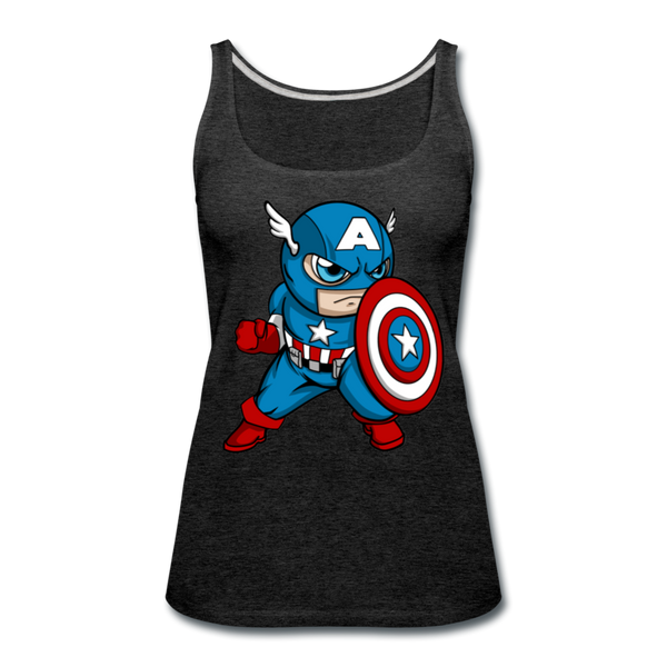 Character #48 Women’s Premium Tank Top - charcoal gray