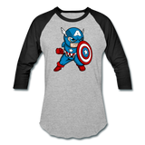 Character #48 Baseball T-Shirt - heather gray/black