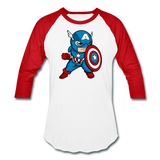 Character #48 Baseball T-Shirt - white/red