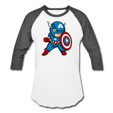 Character #48 Baseball T-Shirt - white/charcoal