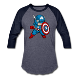 Character #48 Baseball T-Shirt - heather blue/navy