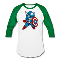Character #48 Baseball T-Shirt - white/kelly green