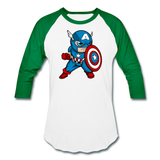 Character #48 Baseball T-Shirt - white/kelly green