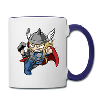 Character #47 Contrast Coffee Mug - white/cobalt blue