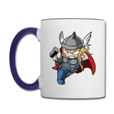 Character #47 Contrast Coffee Mug - white/cobalt blue