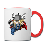 Character #47 Contrast Coffee Mug - white/red