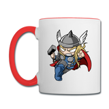 Character #47 Contrast Coffee Mug - white/red