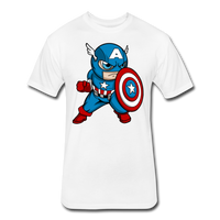 Character #48 Fitted Cotton/Poly T-Shirt by Next Level - white