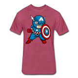 Character #48 Fitted Cotton/Poly T-Shirt by Next Level - heather burgundy