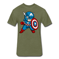 Character #48 Fitted Cotton/Poly T-Shirt by Next Level - heather military green