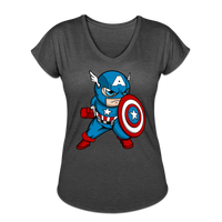 Character #48 Women's Tri-Blend V-Neck T-Shirt - deep heather