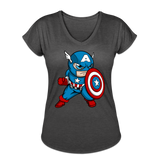 Character #48 Women's Tri-Blend V-Neck T-Shirt - deep heather