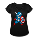 Character #48 Women's Tri-Blend V-Neck T-Shirt - black
