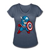 Character #48 Women's Tri-Blend V-Neck T-Shirt - navy heather