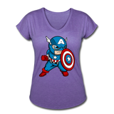 Character #48 Women's Tri-Blend V-Neck T-Shirt - purple heather