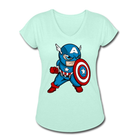 Character #48 Women's Tri-Blend V-Neck T-Shirt - mint