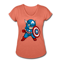 Character #48 Women's Tri-Blend V-Neck T-Shirt - heather bronze