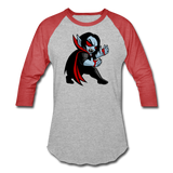 Character #49 Baseball T-Shirt - heather gray/red