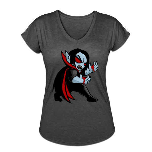 Character #49 Women's Tri-Blend V-Neck T-Shirt - deep heather