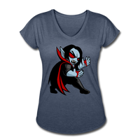 Character #49 Women's Tri-Blend V-Neck T-Shirt - navy heather