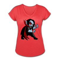 Character #49 Women's Tri-Blend V-Neck T-Shirt - heather red