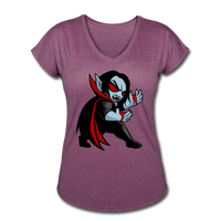 Character #49 Women's Tri-Blend V-Neck T-Shirt - heather plum