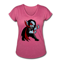 Character #49 Women's Tri-Blend V-Neck T-Shirt - heather raspberry