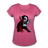 Character #49 Women's Tri-Blend V-Neck T-Shirt - heather raspberry