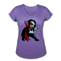 Character #49 Women's Tri-Blend V-Neck T-Shirt - purple heather