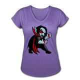 Character #49 Women's Tri-Blend V-Neck T-Shirt - purple heather