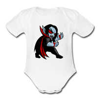 Character #49 Organic Short Sleeve Baby Bodysuit - white